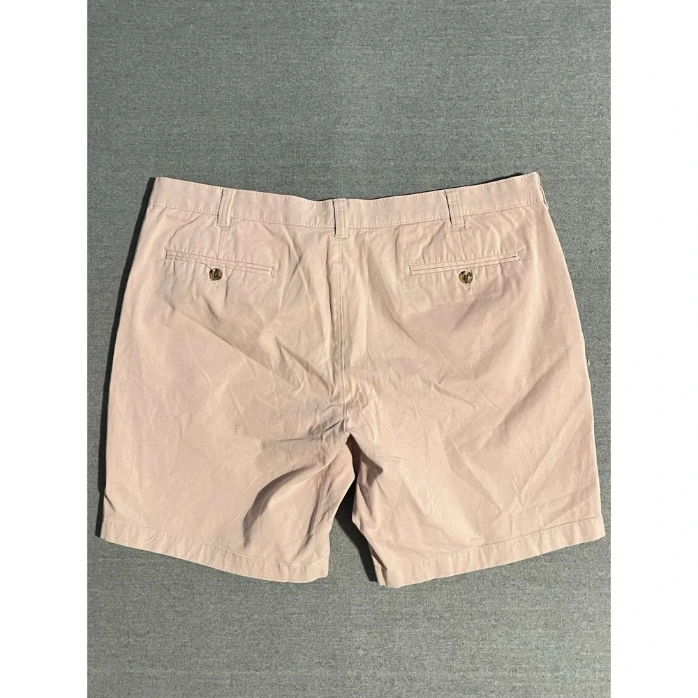 Club‎ Room Men's Chino Shorts Size 38W Pink Flat Front Casual Summer Golf